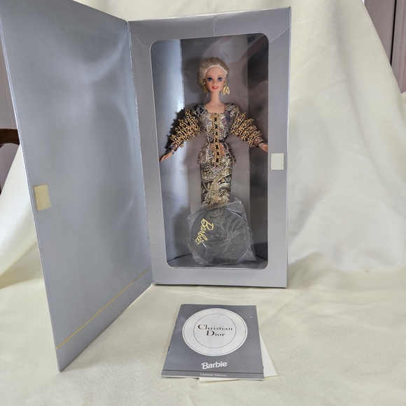 Christian Dior Barbie Doll in Gold and Black Outfit 1995 Limited Edition